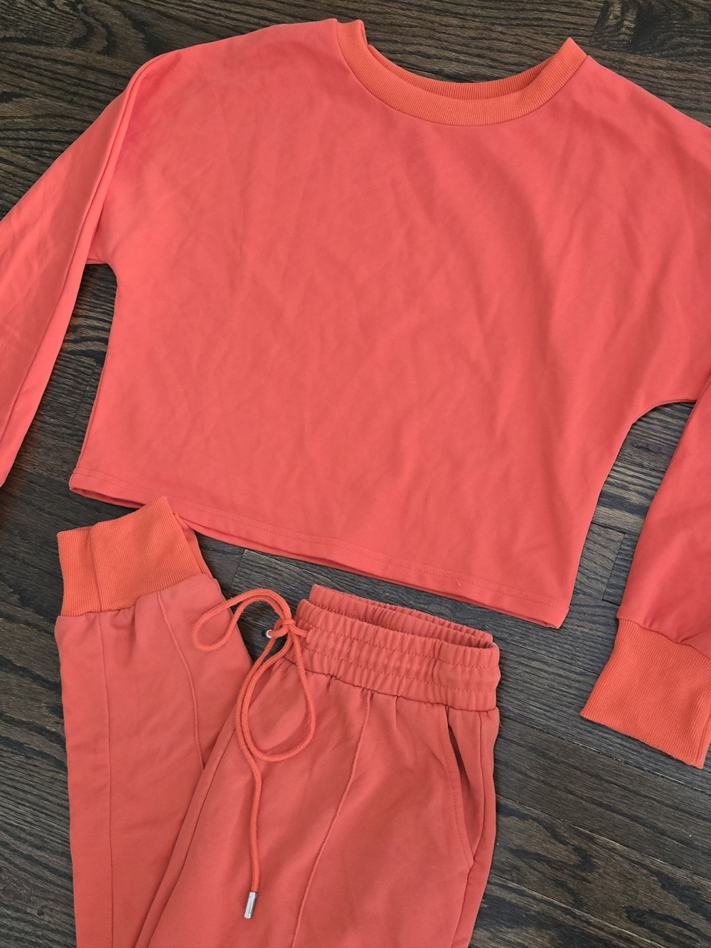 zesica | size m | red long sleeve top + joggers lounge set